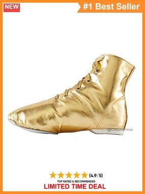 Jazz Dance Boots Split Sole PU Leather Lace-Up Flat Dance Shoes